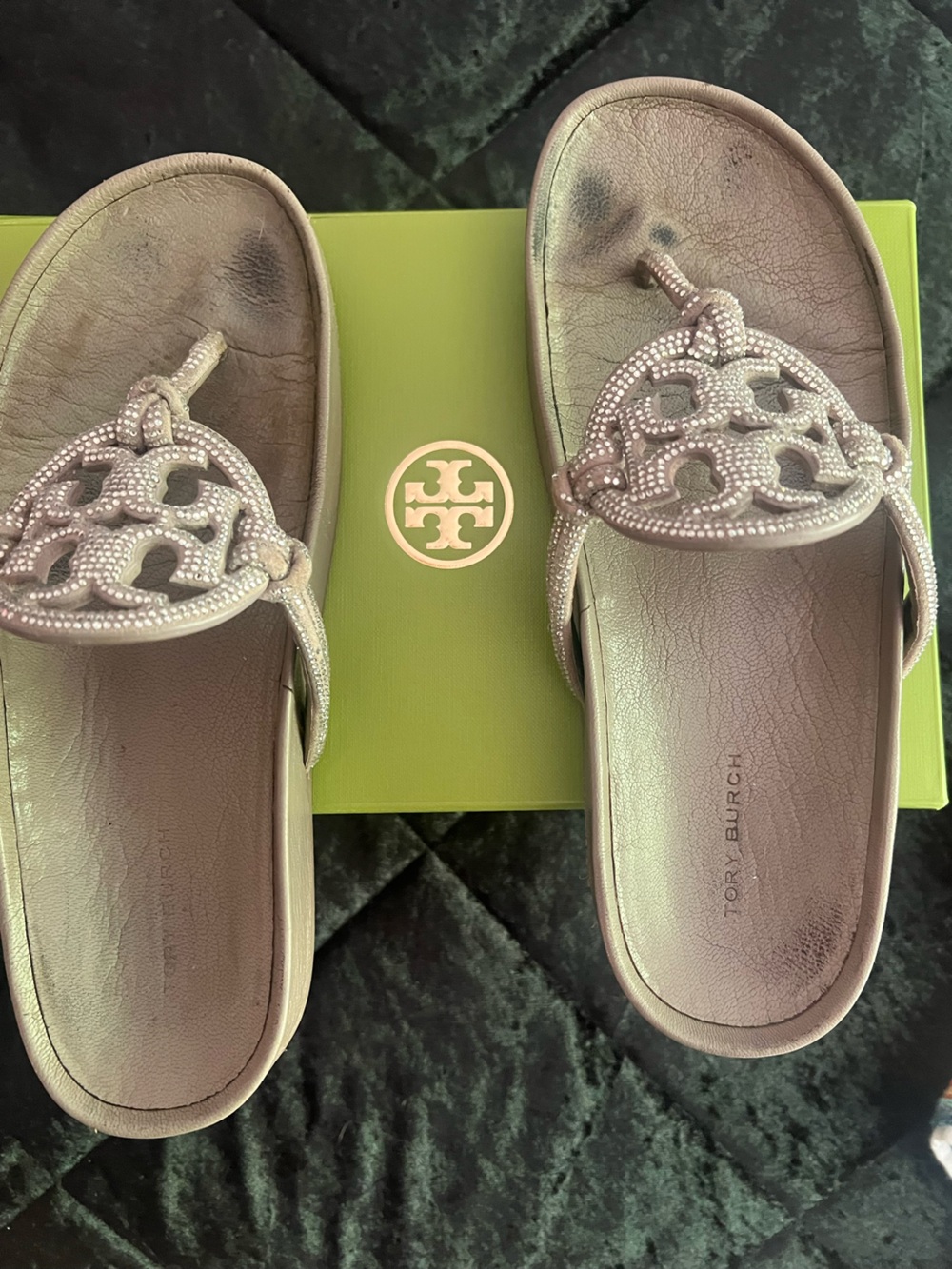 Tory Burch Miller Cloud Knotted Pave sandals